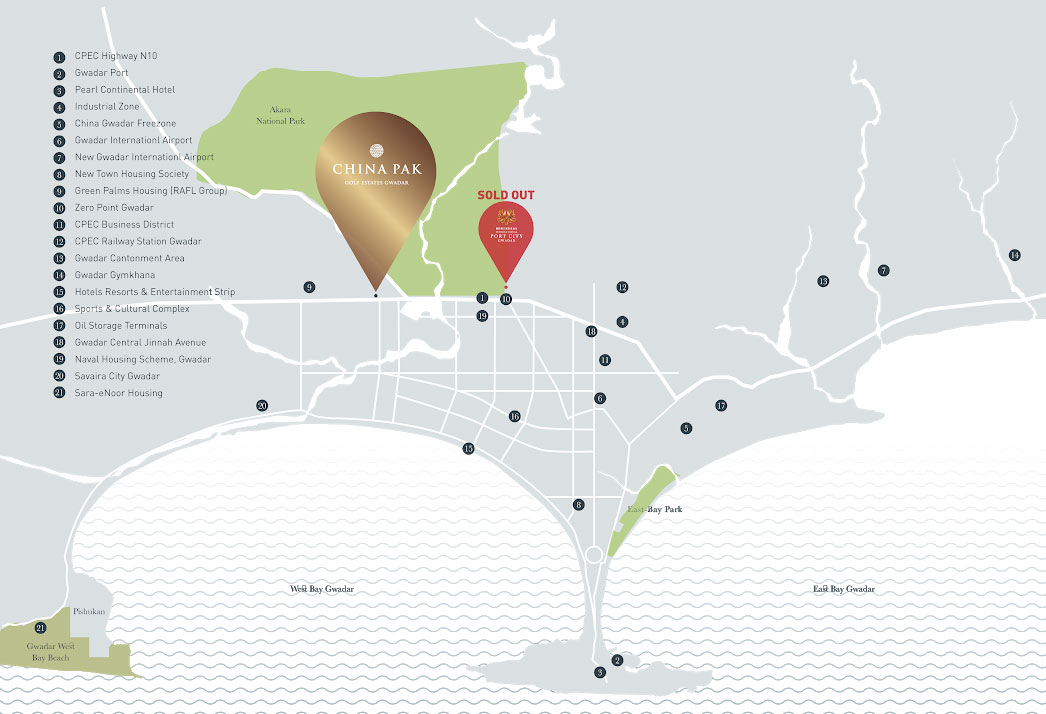 Map of China Pak Golf Estates